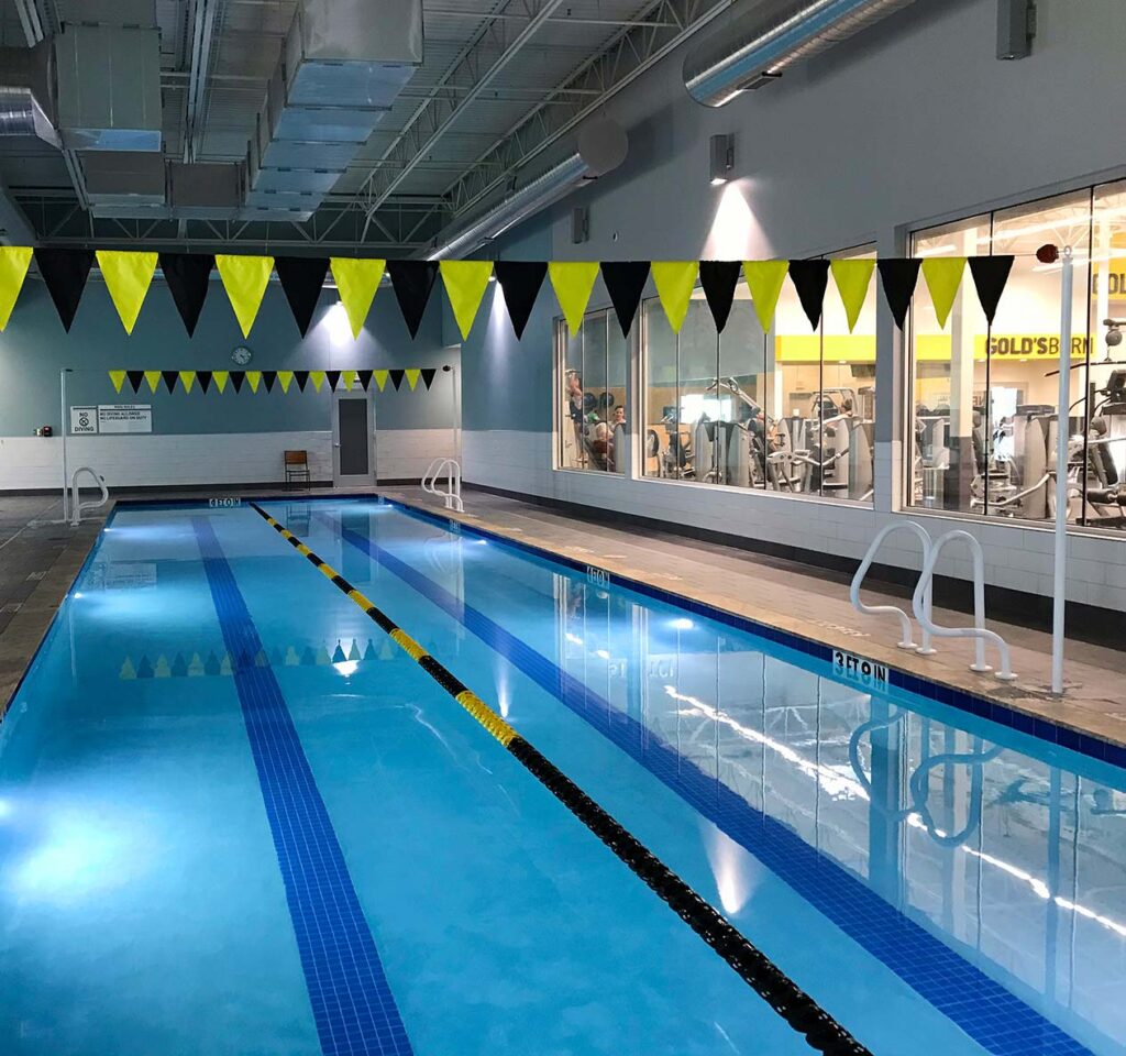 Commercial pool that Optima Pools built for Gold's Gym in greater Austin, TX area.